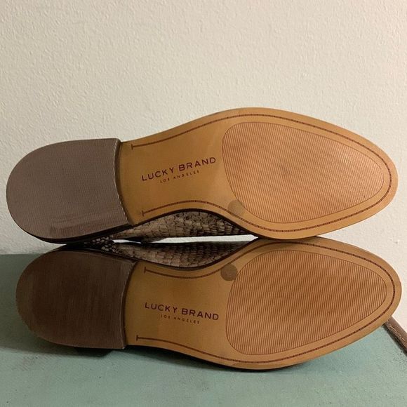 Lucky brand leather snake print ankle boots LK-haylia 6.5 - Picture 7 of 7